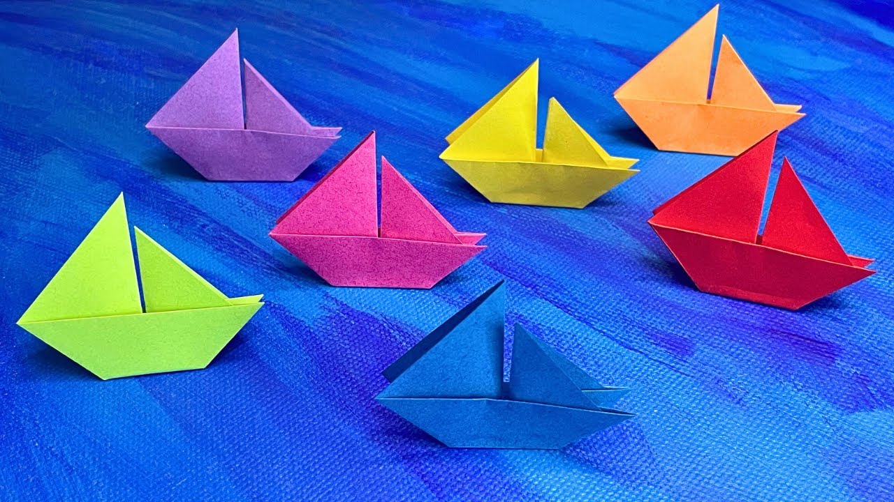 Einfaches Origami Segelboot falten | Schritt-f&uuml;r-Schritt Anleitung f&uuml;r Kinder und Erwachsene