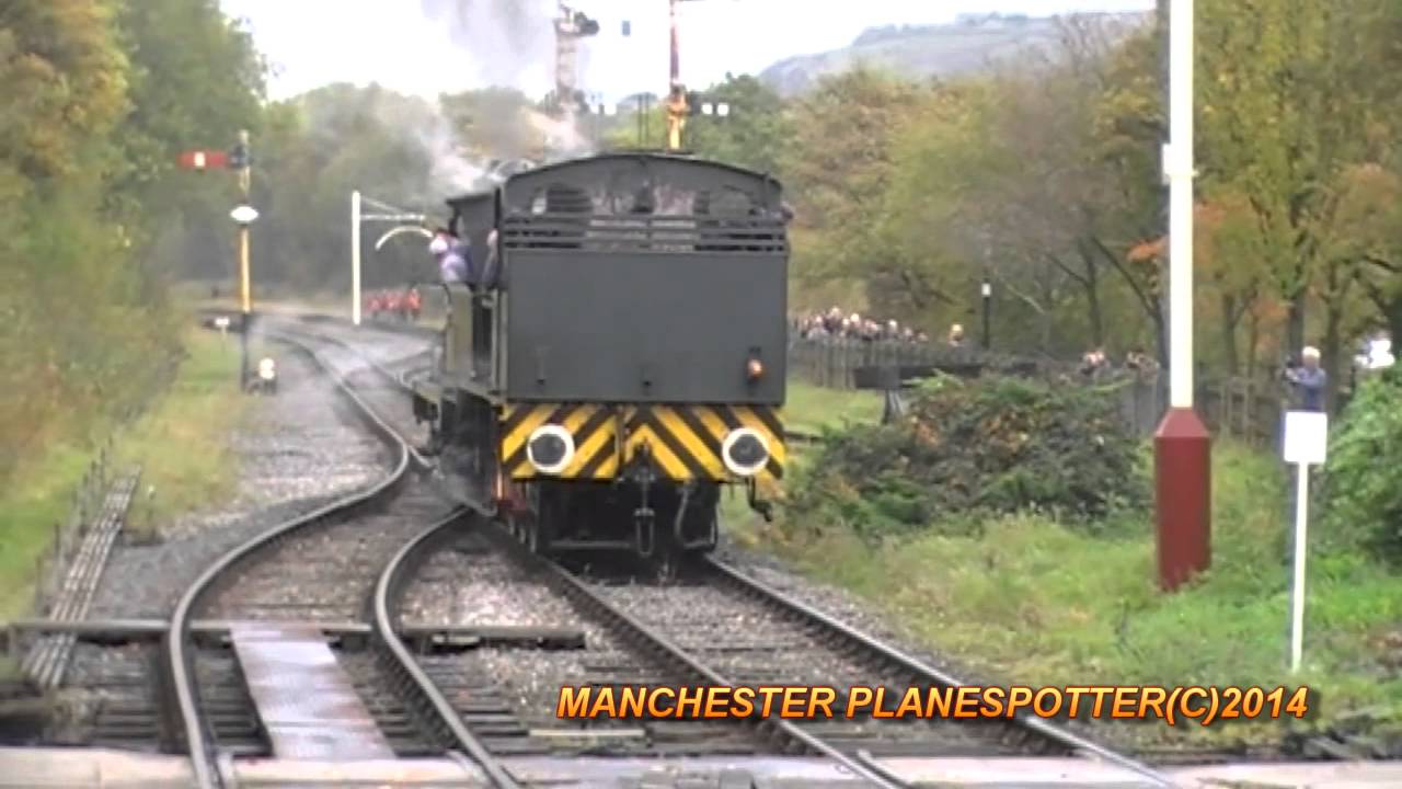 LMS 0-6-0 No 12322 + WD  0-6-0ST No 132 Sapper On Light Move At Ramsbottom At (ELR) 18/10/2014