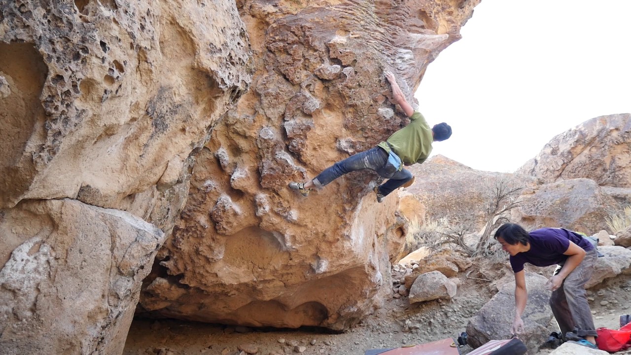 Bishop Bouldering: Slave to the Grind (V9)