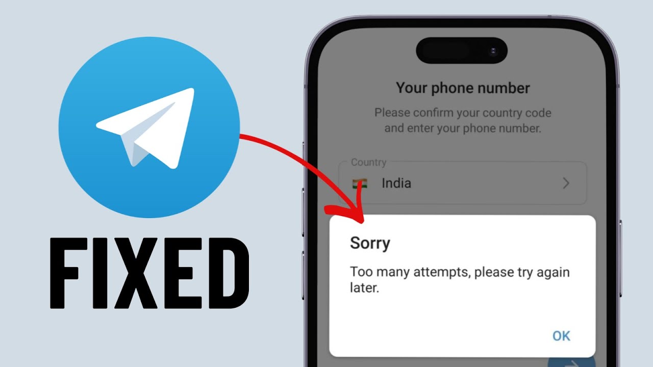 Fix Telegram Too Many Attempts Error | Can&rsquo;t Login Telegram