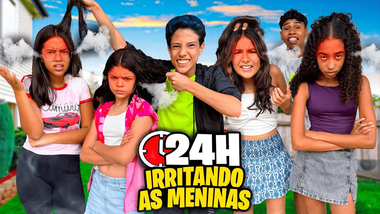 IRRITAMOS AS MENINAS POR 24 HORAS NA MANSÃO DE FÉRIAS!! 