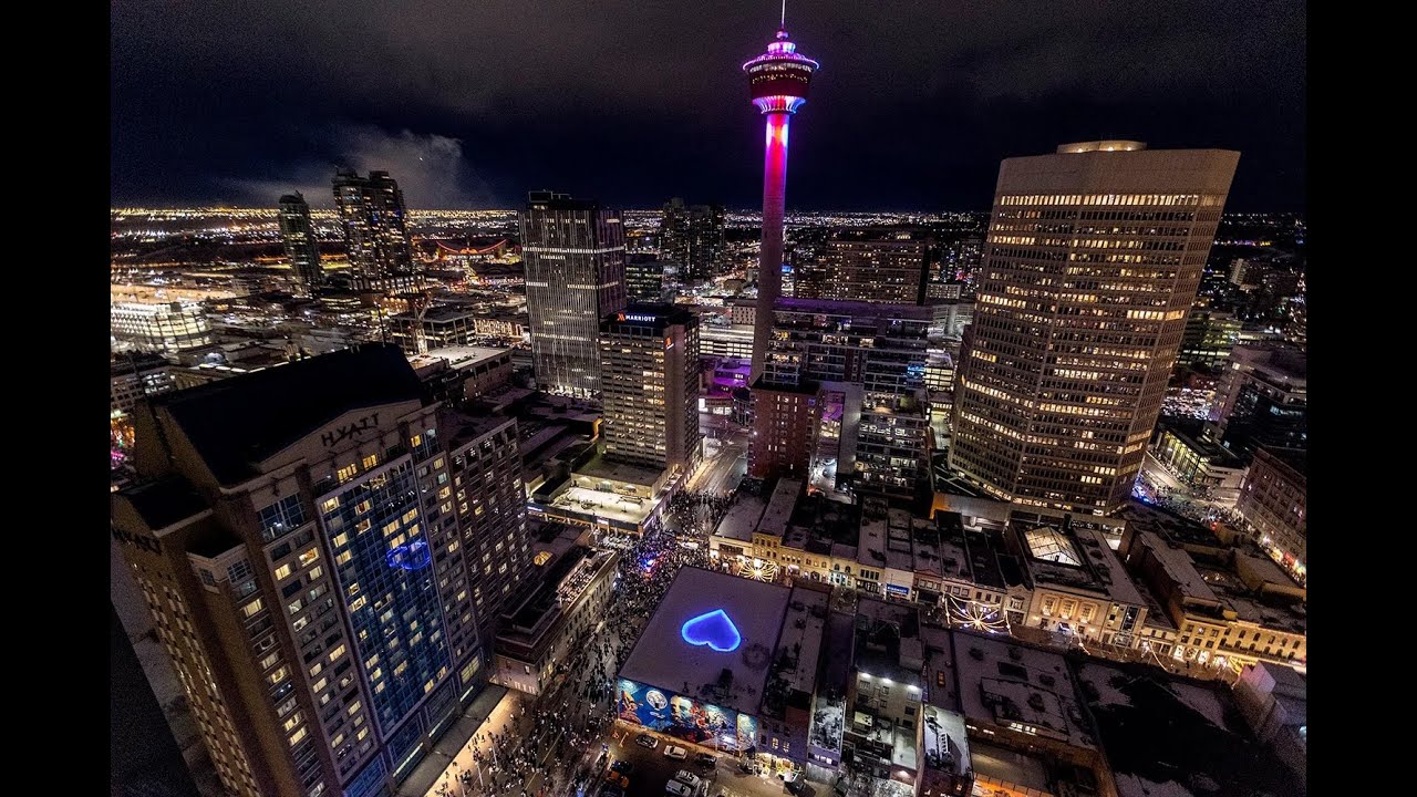 Calgary After Dark 🌃 | Cinematic Summer Night Drone Footage