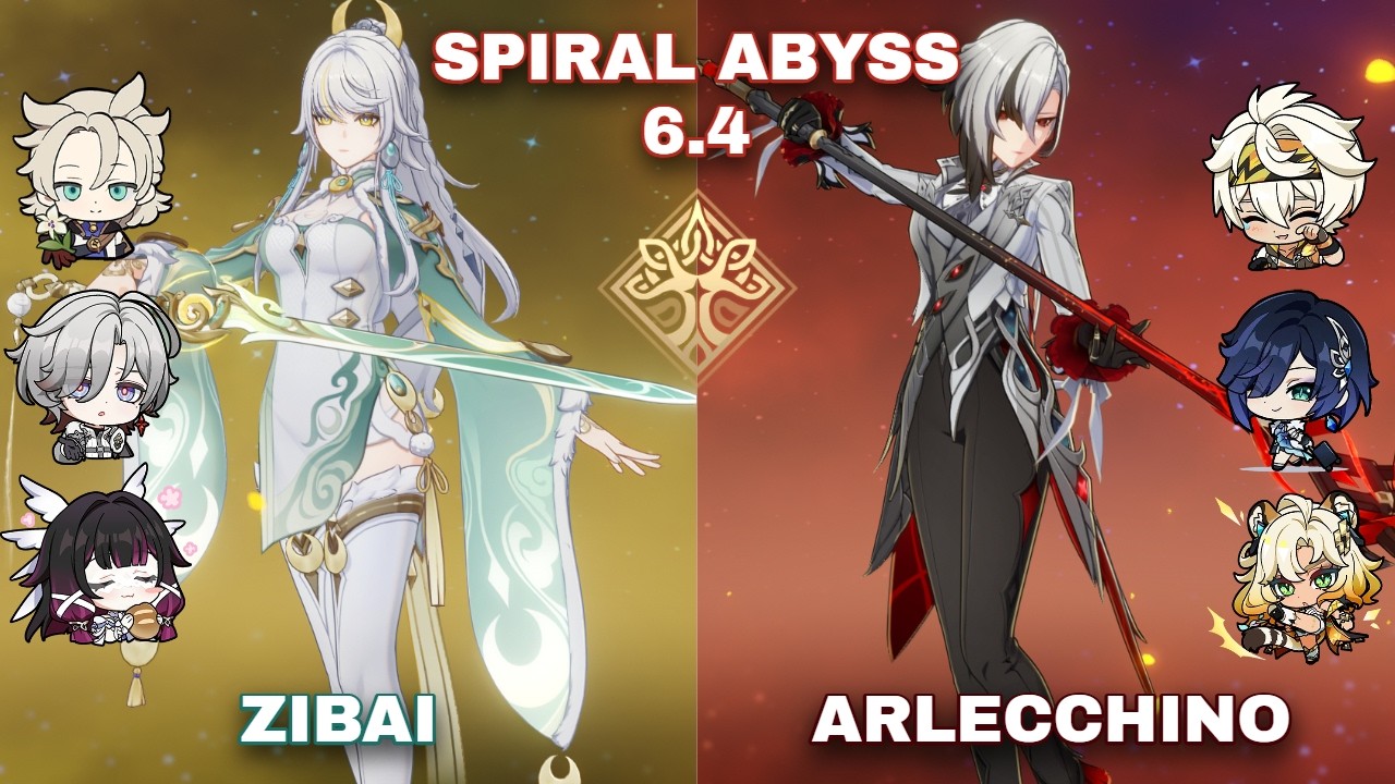 C0 Zibai Lunar & C1 Arlecchino Vape | Spiral Abyss 6.4 | Genshin Impact