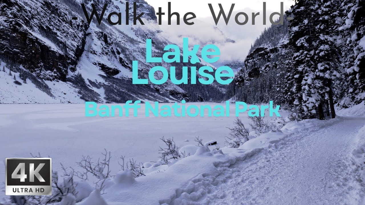 Lake Louise ASMR Winter Walk | Snowy Shoreline Stroll in 4K ❄️