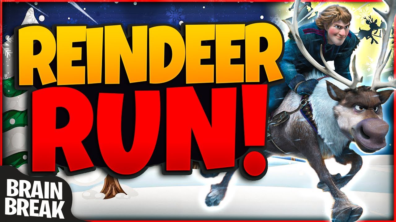 Reindeer Run! - A Winter Brain Break Activity | Christmas Games For Kids | GoNoodle Games