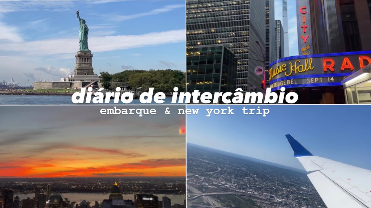 •diário de intercâmbio || embarque e viagem para Nova York🇺🇸🇧🇷•
