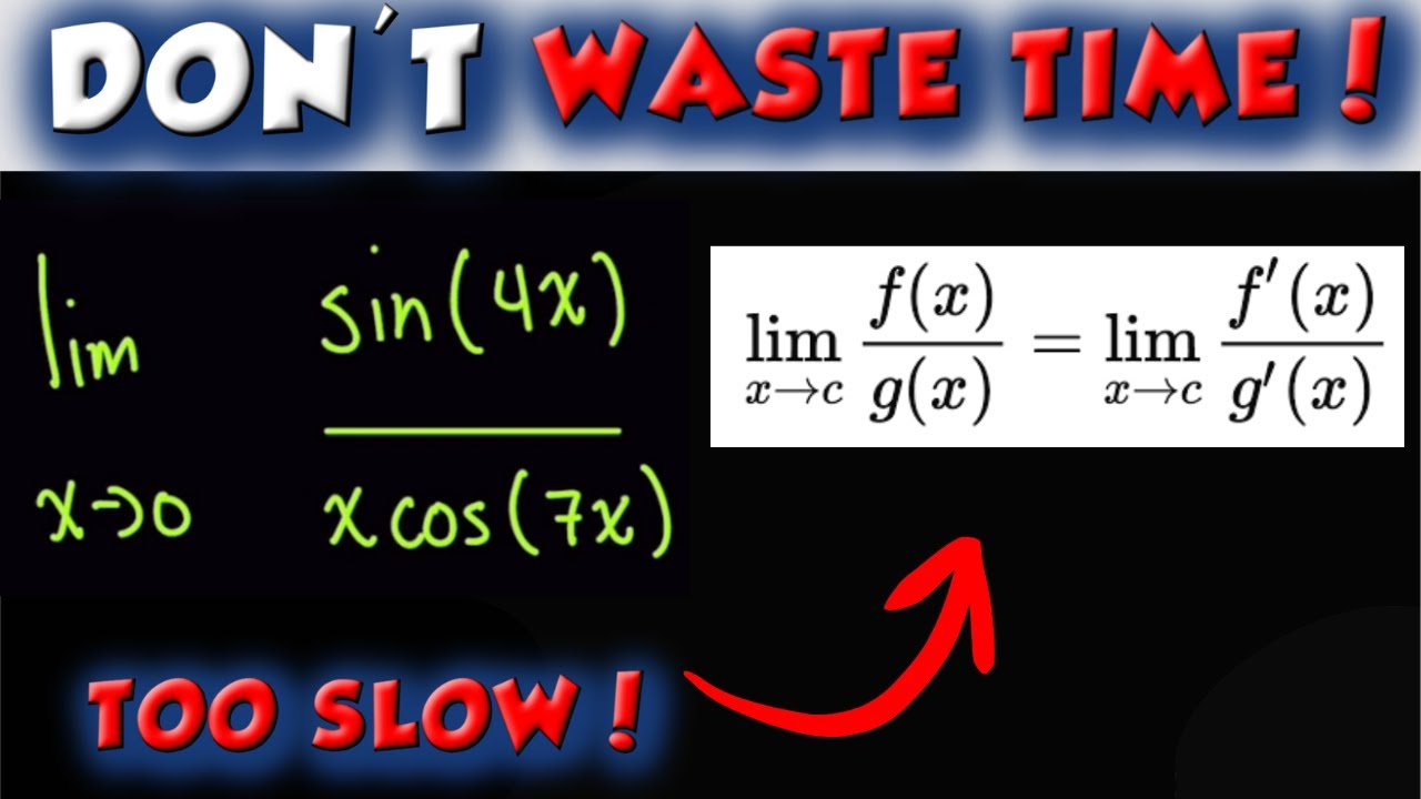 I Solved This FASTER Than L'Hospital's Rule.