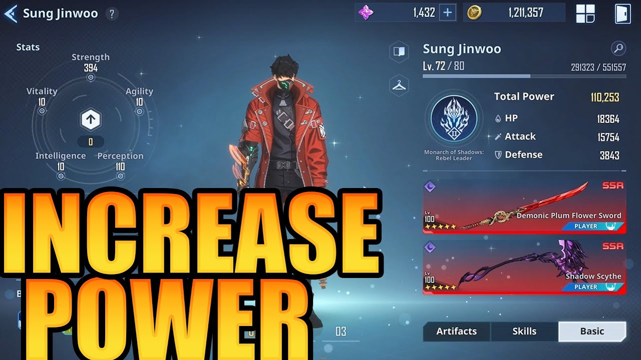 Solo leveling: Arise - How to Increase Sung Jinwoo's Power Level Fast and Efficiently