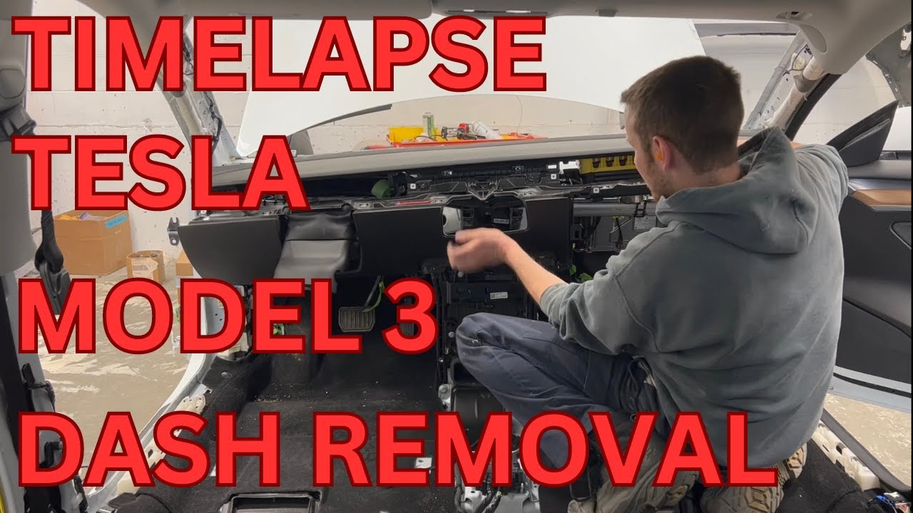 TIMELAPSE TESLA MODEL 3 DASH REMOVAL AND INSTALLATION