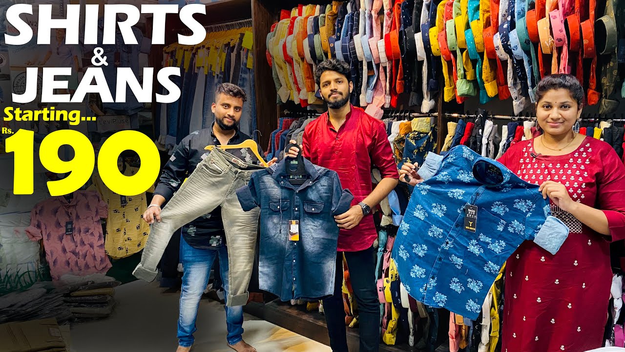 Hyderabad Shirts at Ahmedabad Manufacturing Price Rs190||Jeans Wholesale Market||Menswear Collection