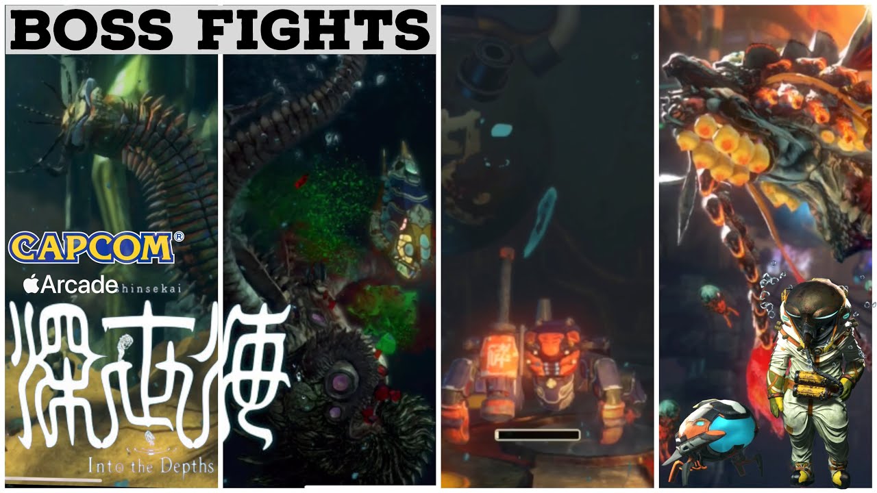 Shinsekai : Into The Depths | All Boss Fights | Final Boss Both Endings | Apple Arcade