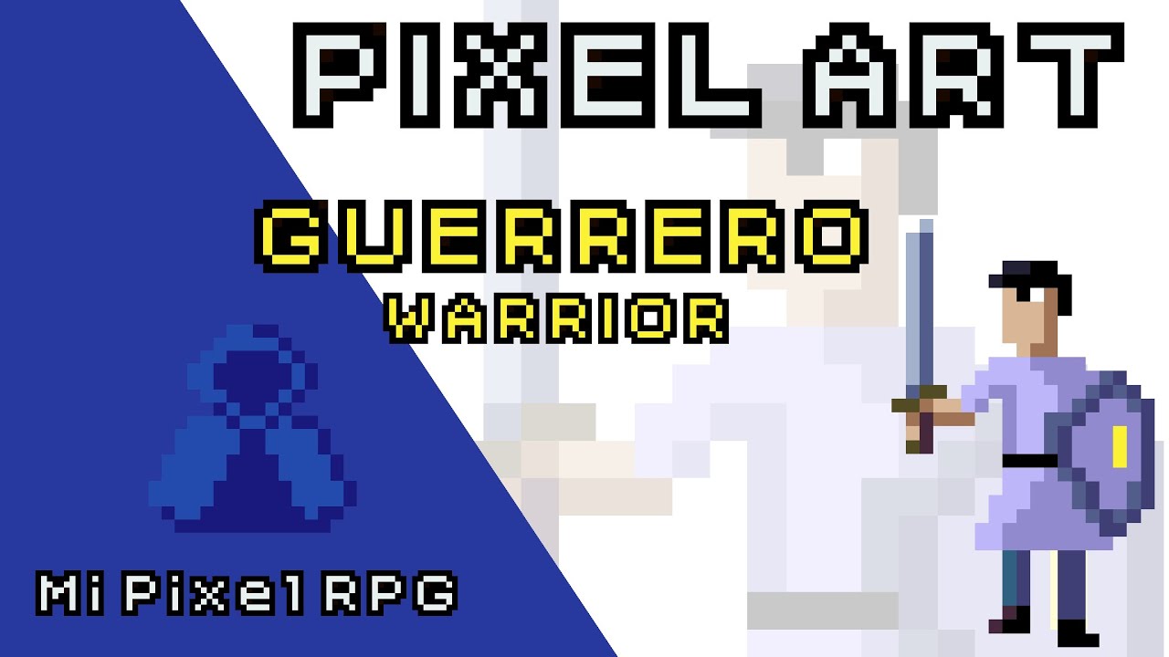 RPG Pixel Art (D&D) - Guerrero(Warrior) Muy B&aacute;sico - Timelapse