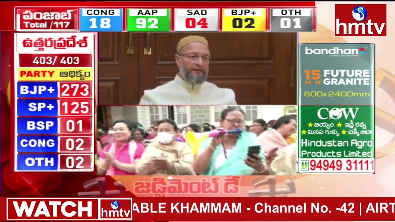 AIMIM Chief Asaduddin Owaisi Responds On UP Election Results 2022 | hmtv