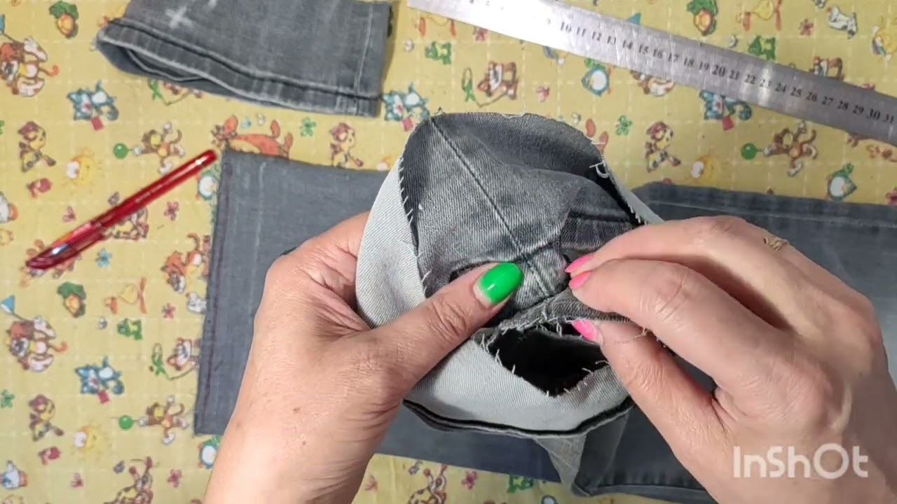 Как удлинить джинсовые брюки?!