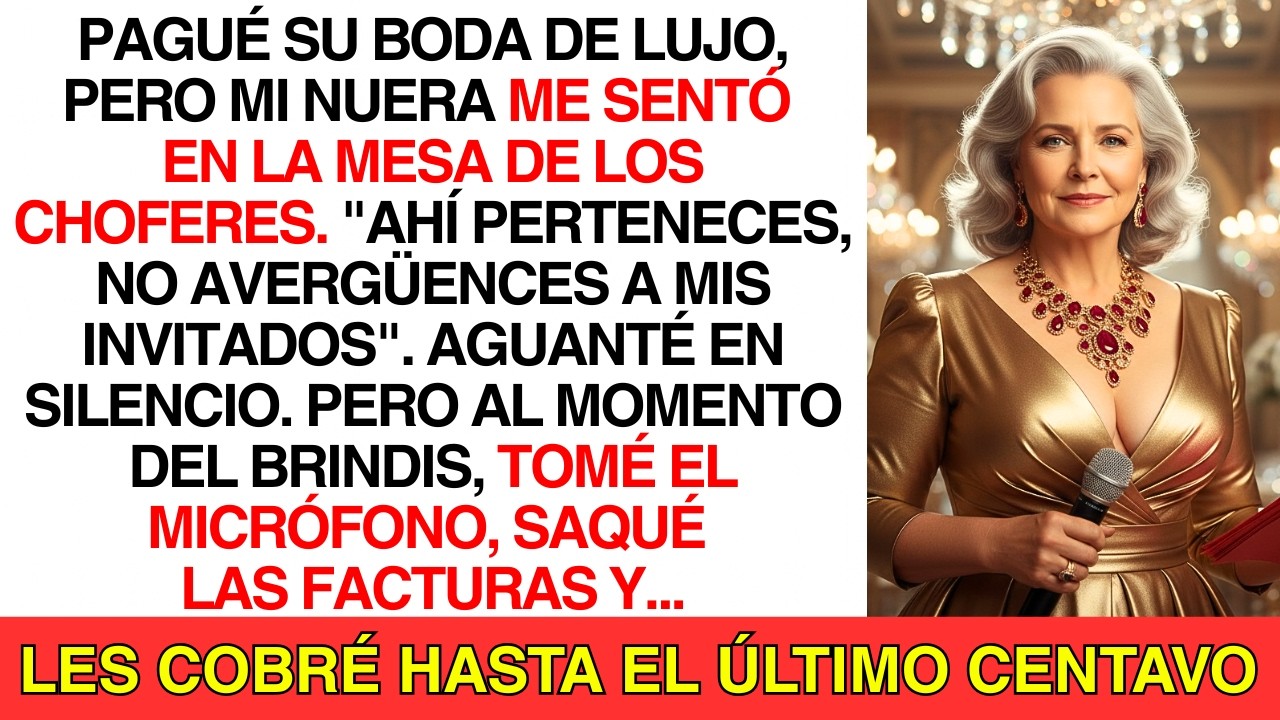 Mi hijo se avergonzó de mí en su boda. Hasta que leí las facturas frente a todos.