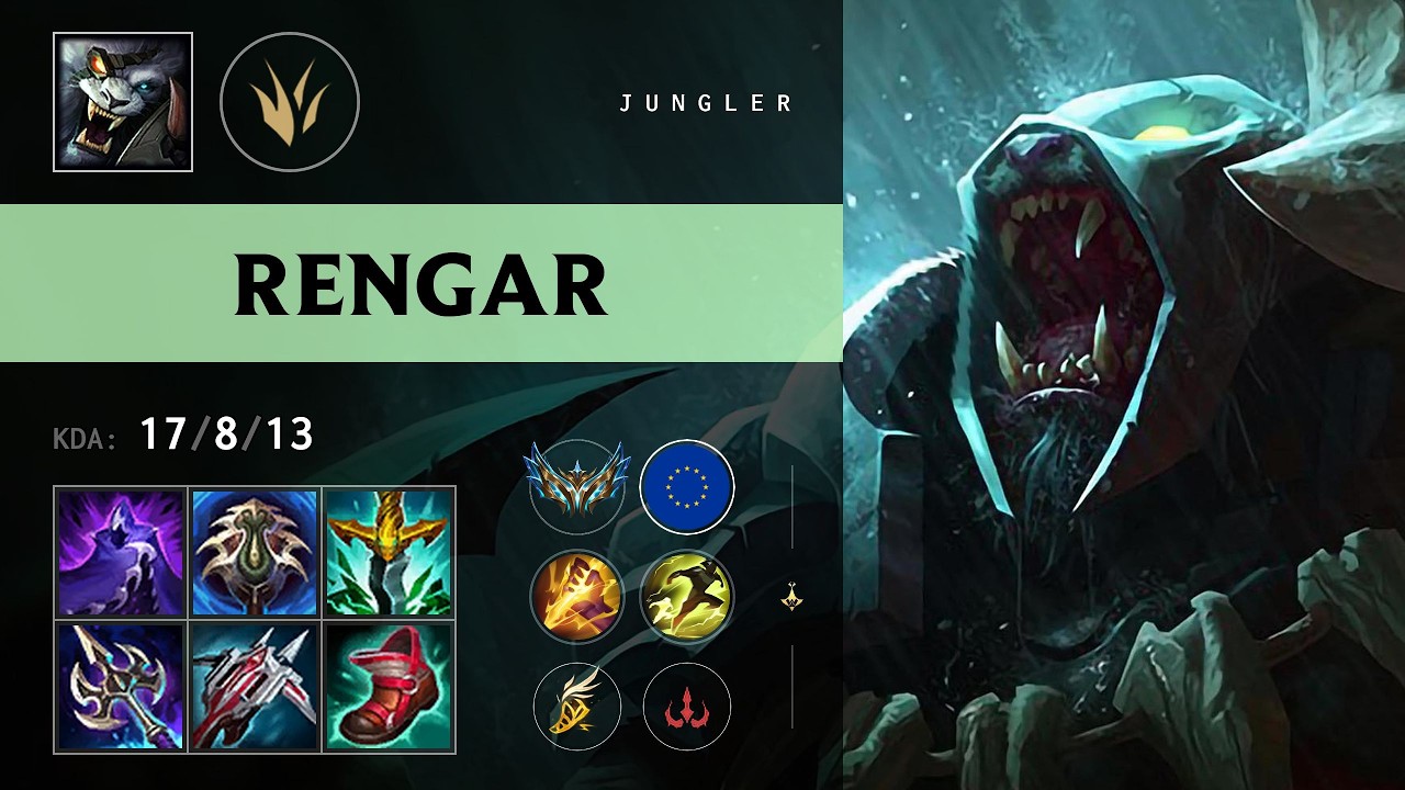 Rengar Jungle vs Lee Sin (KC Yike) - EUW Challenger Patch 26.16