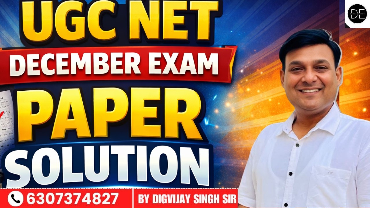 UGC NET DECEMBER 2025 PAPER SOLUTION BY DIGVIJAY SIR