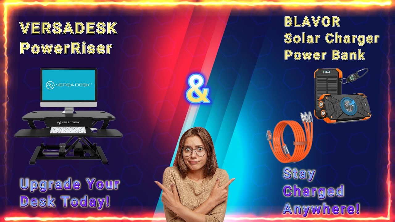BLAVOR 10,000mAh Solar Power Bank &  VERSADESK Review