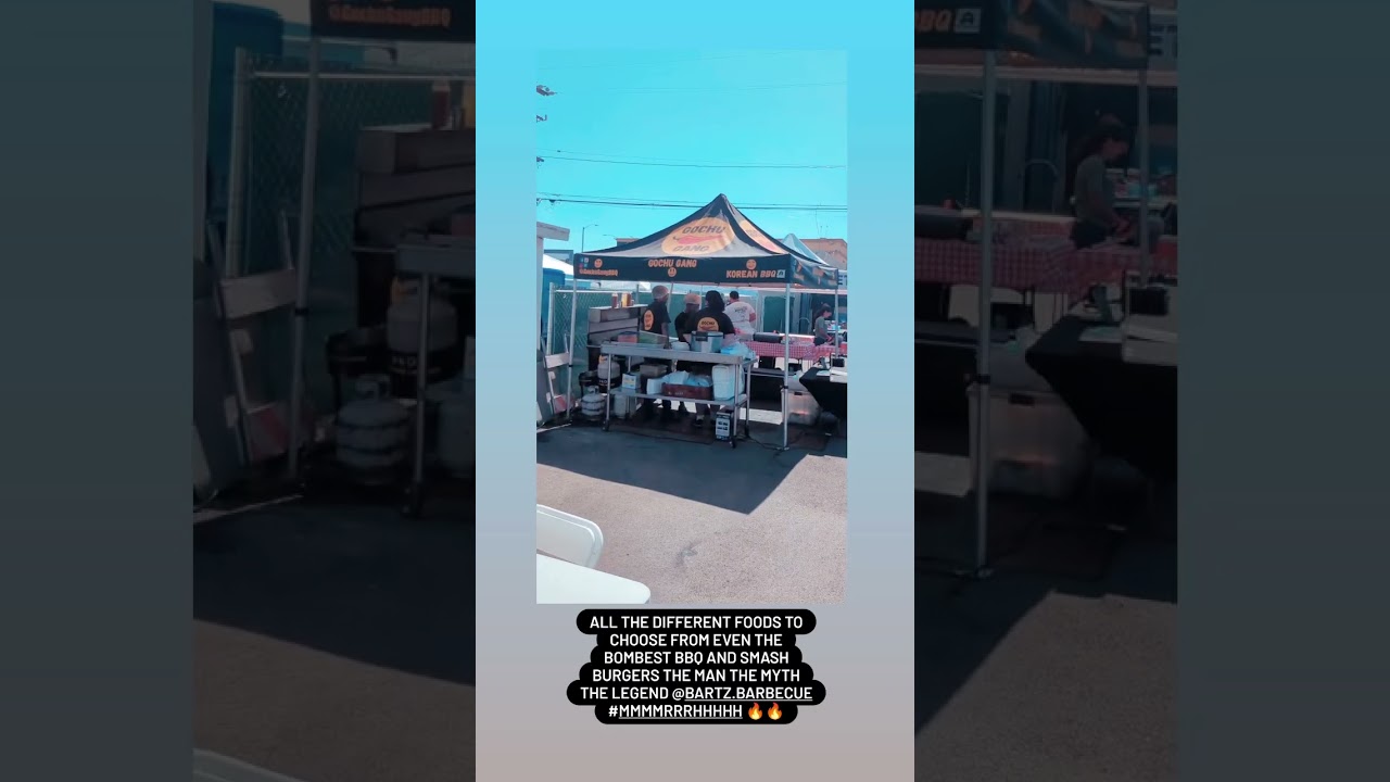 high & hungry popup event food vendors getting ready #bombfood #bbq #koreanbbq #tacos #popup