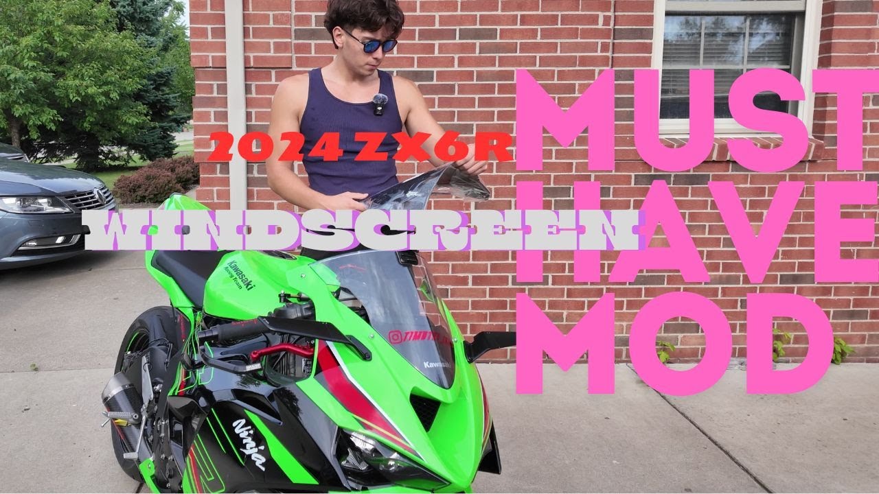 2024 ZX6R zero gravity windscreen install|MUST HAVE!!|