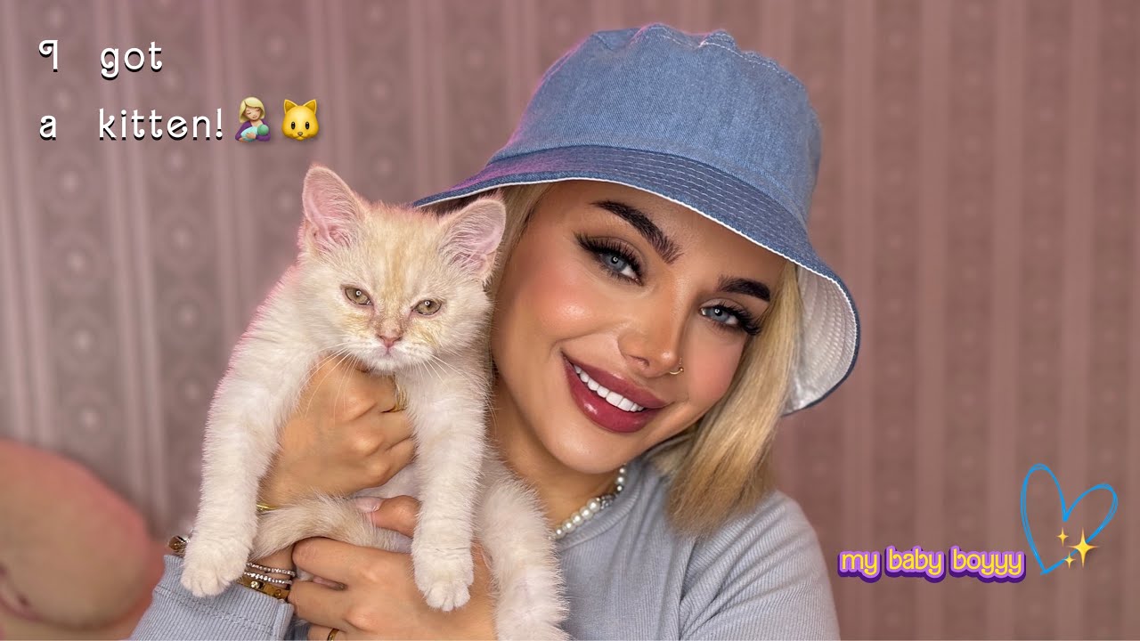 مامان شدم🤱🏼برای تولدم گربه کادو گرفتم😭! بیاین بهش برسیم🐱🧼