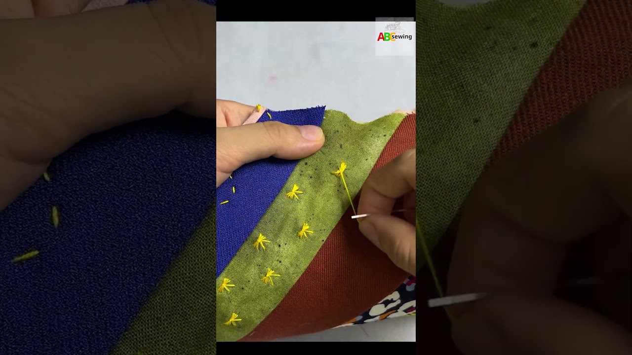Scrap fabric combined with simple hand stitches creates a wonderful item 💕
