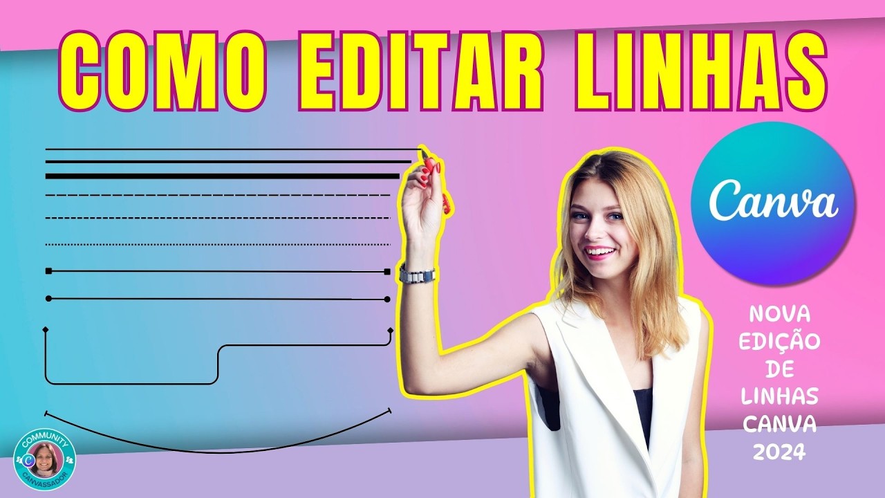 Como EDITAR LINHAS no CANVA - 2025  | Tutorial Canva para Iniciantes