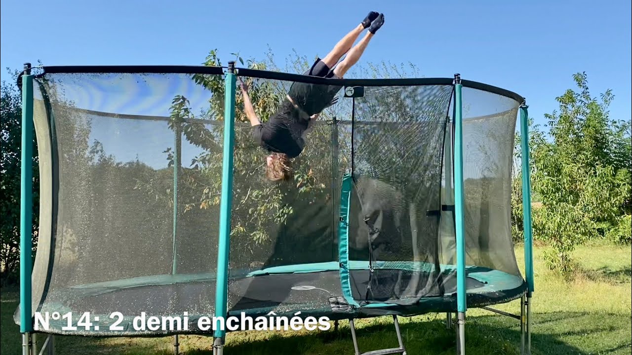 17 TYPES DE DEMI VRILLE AVANT TRAMPOLINE