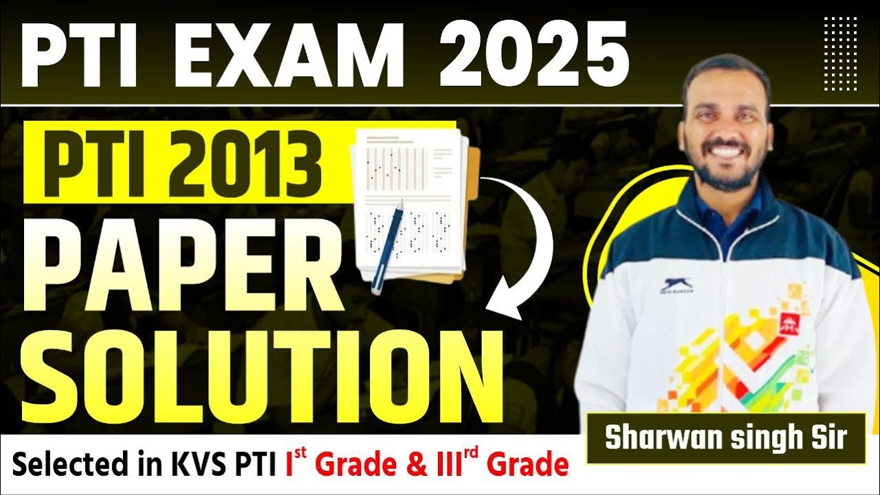 PTI Vacancy | PTI Previous Year Paper | PTI 2013 Paper Solution | PTI Class By Shrawan Sir | पीटीआई