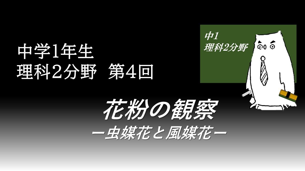 ④中1理科2 第4回「花粉の役割と観察」