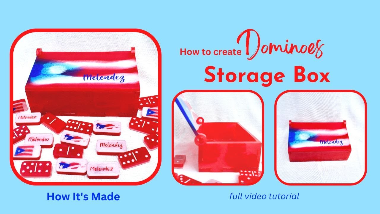 How to make a resin Dominoes STORAGE BOX: (Full Video Tutorial) #125