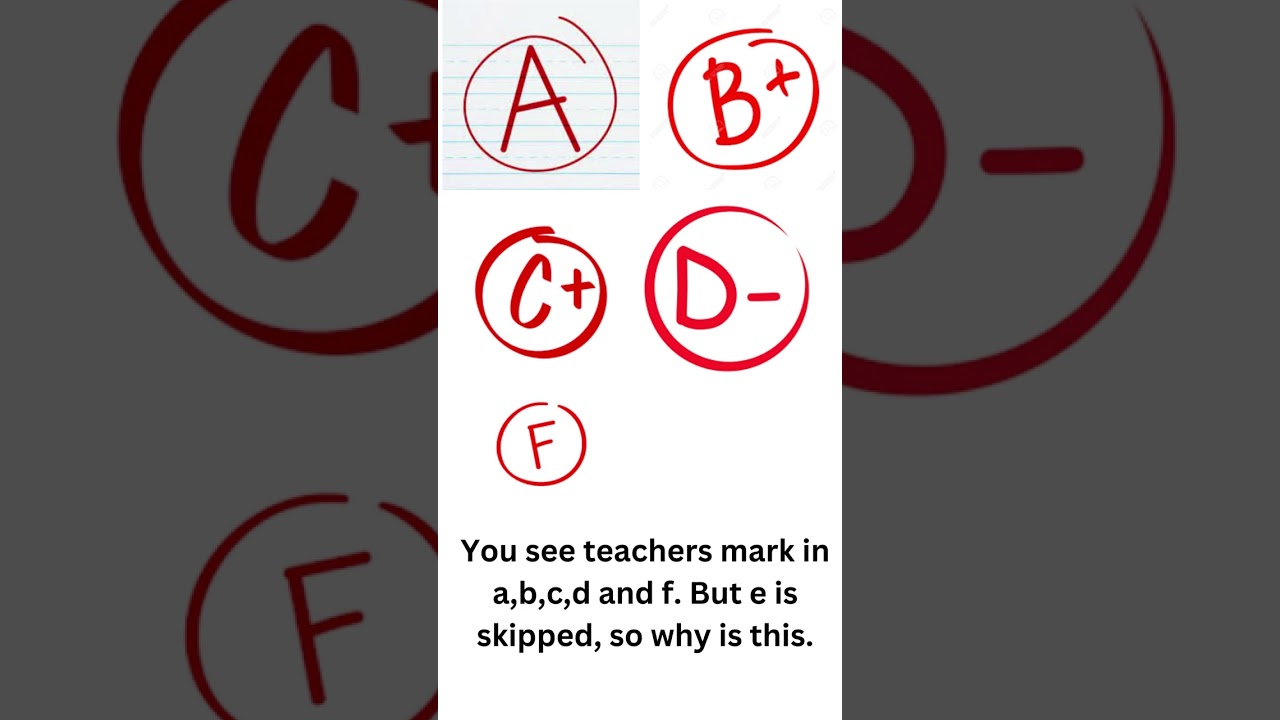 Have You Ever Wondered Why There Isn't An E Grade?