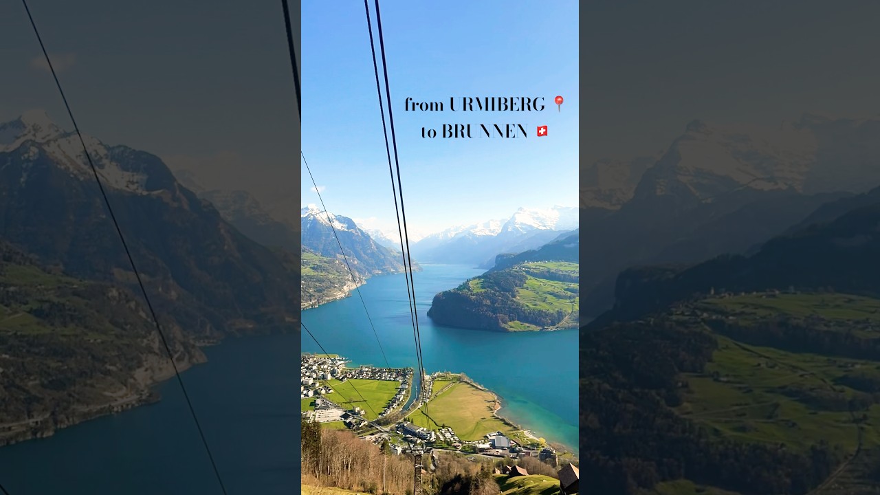 UNFORGETTABLE CABLE CAR RIDE to BRUNNEN 📍STUNNING VIEWS OVER LAKE LUCERNE#switzerland#luzern#shotrs