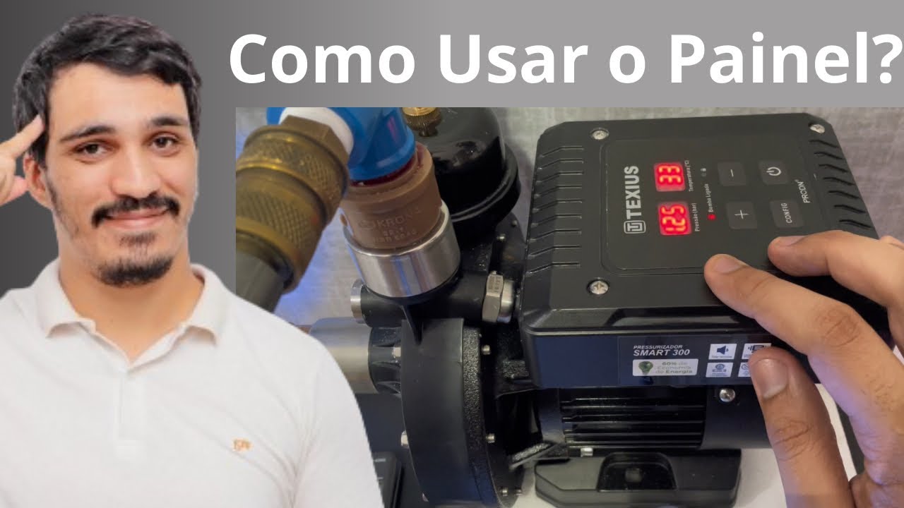 Como operar o painel de um pressurizador com inversor de frequência?