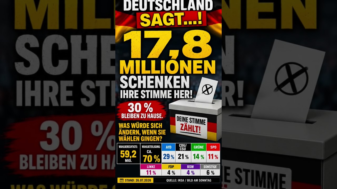 17,8 Millionen Nichtw&auml;hler: Was w&uuml;rde sich &auml;ndern, wenn sie w&auml;hlen gingen? #afd #cdu