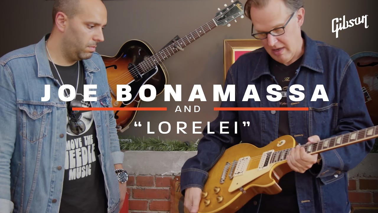 Joe Bonamassa shows Mark Agnesi his 1959 Gibson Les Paul Standard &ldquo;Lorelei&rdquo;
