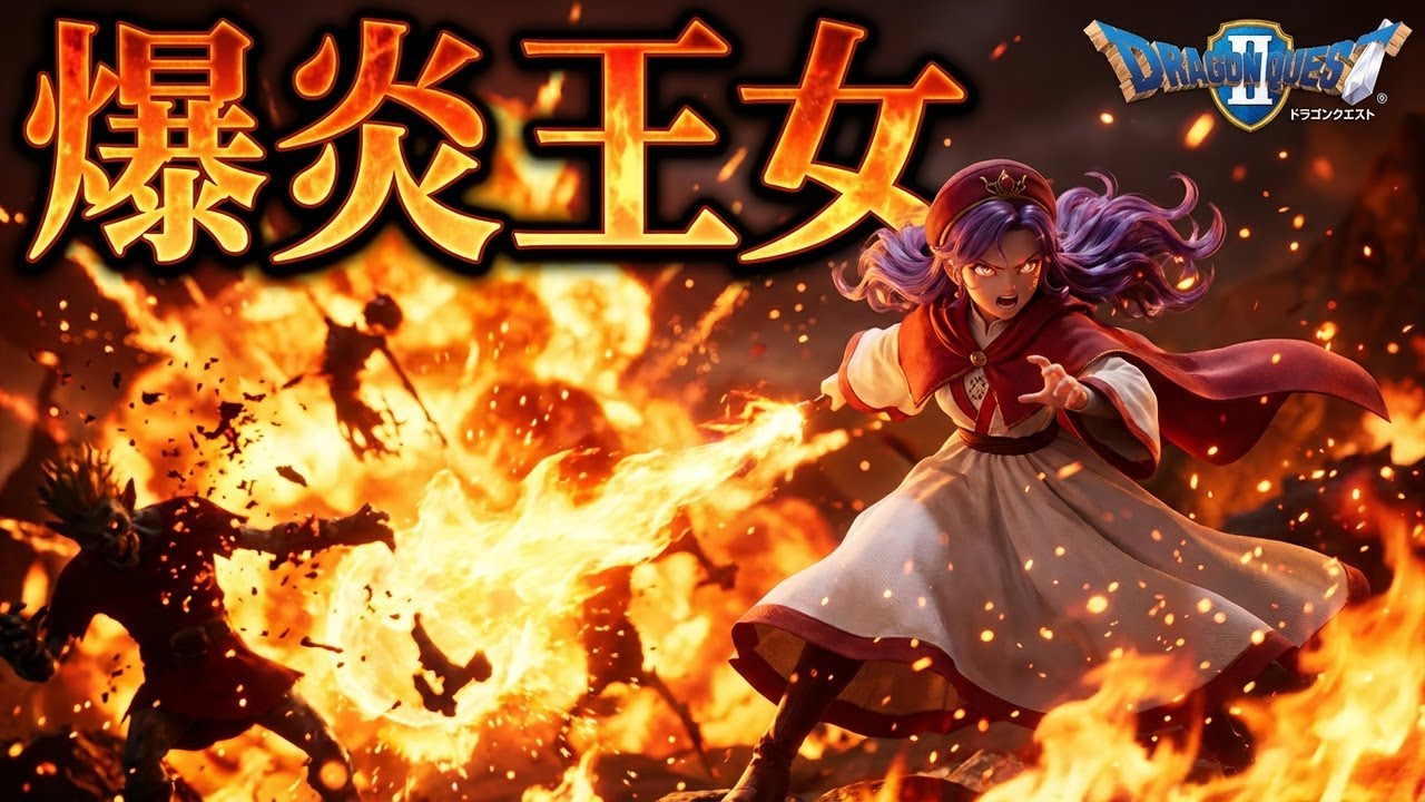 【爆炎王女】ドラクエ2  Love Song探して（Remix）｜ムーンブルクの王女が戦うドラクエ2リミックス