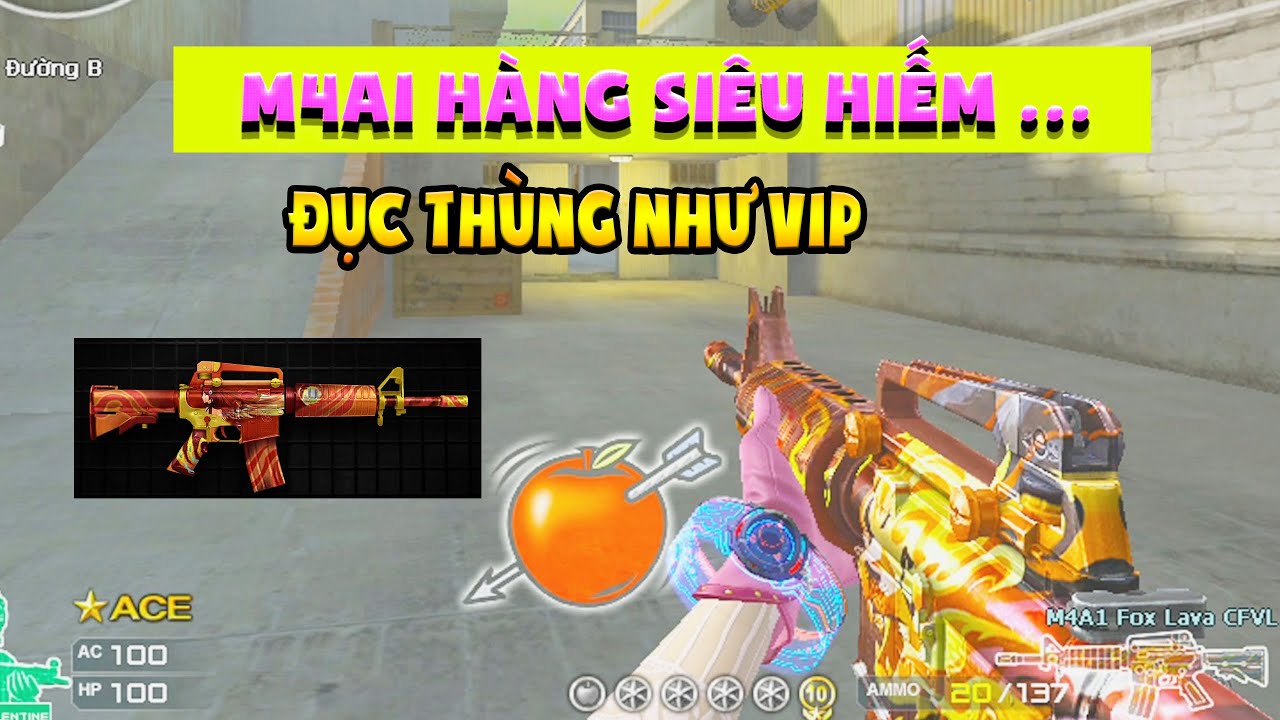 ► M4a1 h&agrave;ng si&ecirc;u hiếm - M4a1 fox lava CFVL