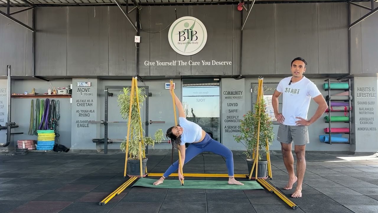 Yoga Asanas Using Bamboostan Fitness Stick (5 ft.) | Improve Flexibility & Posture