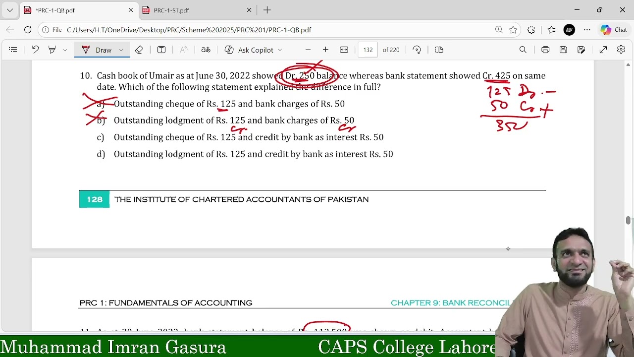 Lecture#4 PRC 1 FOA BRS Bank Reconciliation Statement