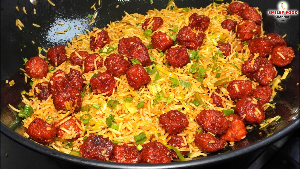 मेहमानो की दावत या birthday Party स्टार्टर के लिये सोया फ्राइड राईस StreetFood Chinese Soya Fry Rice