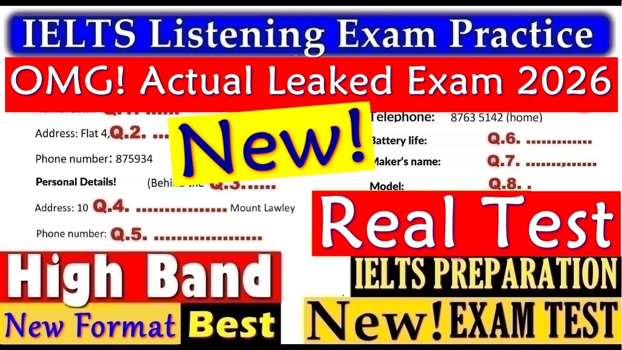 IELTS LISTENING PRACTICE TEST 2026 WITH ANSWERS | 13.07.2026