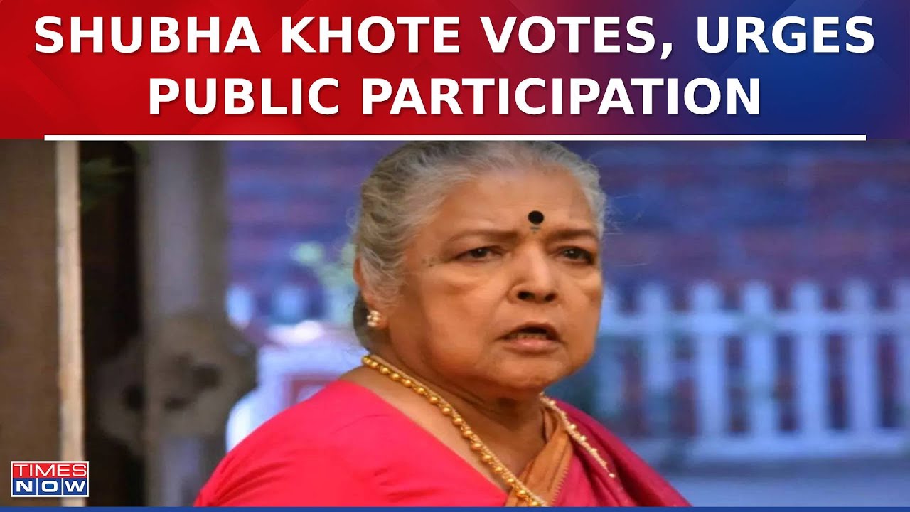 Veteran Actor Shubha Khote Casts Vote, Urges Public Participation in Lok Sabha Elections 2024