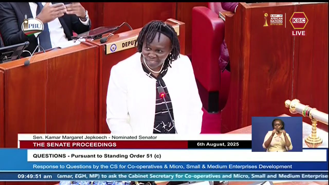 CS Cooperatives & MSMEs Wycliffe Oparanya appears before Senate