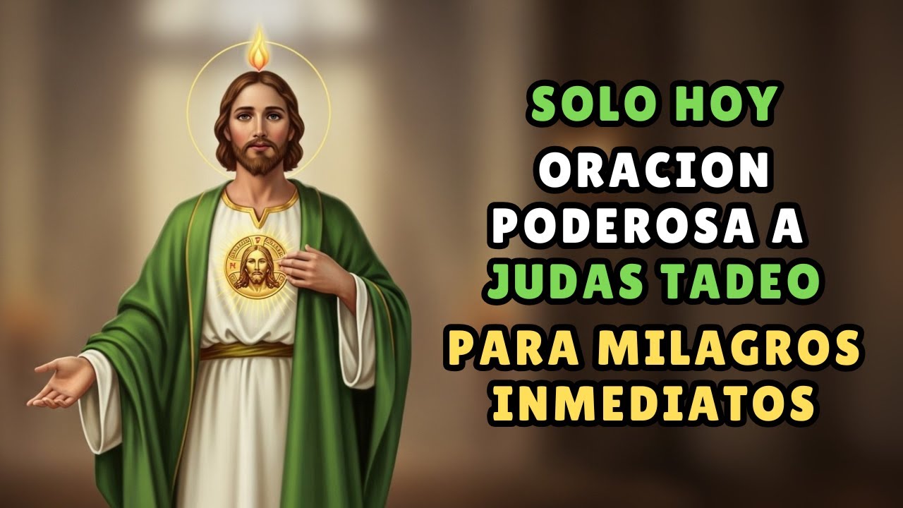 ¡Solo hoy: oración poderosa a San Judas Tadeo para milagros inmediatos!