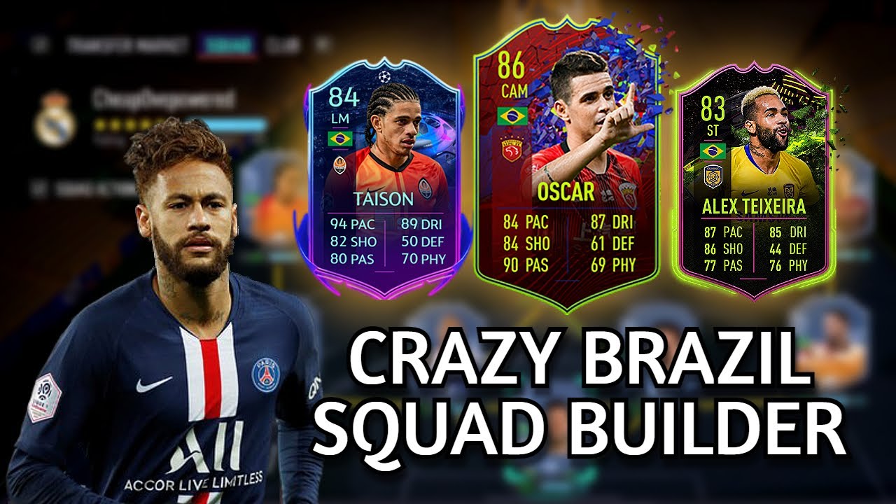 CRAZIEST BRAZILIAN TEAM | FIFA 21 700K SQUAD BUILDER (improve your win rate)