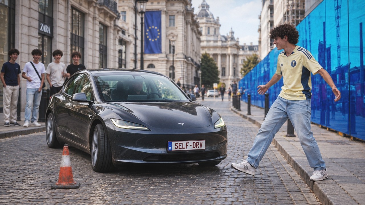 I Couldn't Believe What a Self-Driving Tesla Did in Brussels