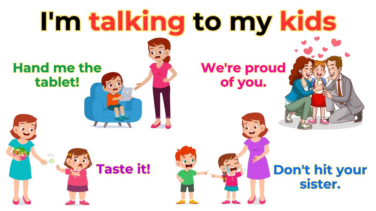 Speak English With my Kids | Spoken English For Kids | Daily Use English Sentences