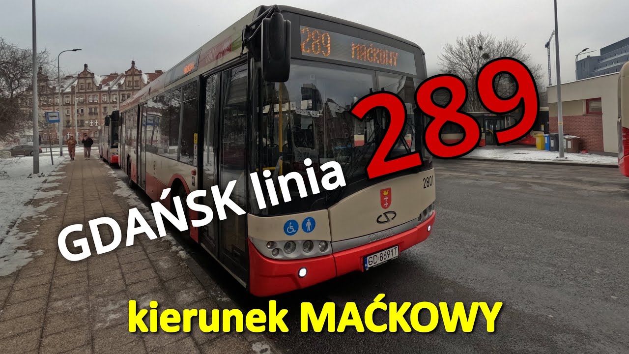 GDAŃSK linia 289 kierunek MAĆKOWY