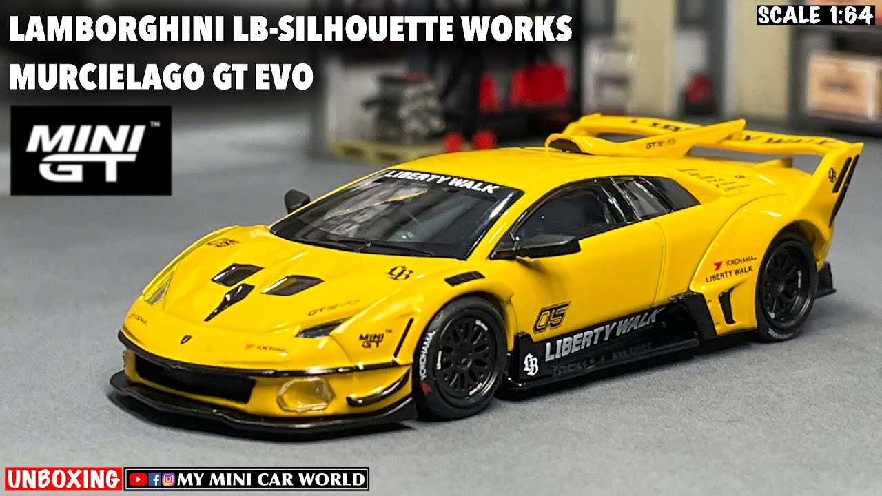 Распаковка модели MINI GT 1/64 Lamborghini LB-Silhouette Works Murcielago GT EVO из серии «Мой ми...